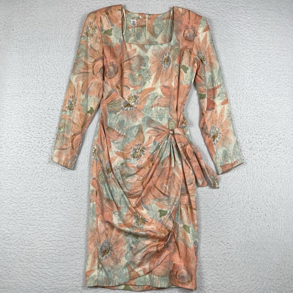 St Gillians Dress Womens‎ 6 Silk Wrap Tie Cocktail Party Travel Vintage Korea